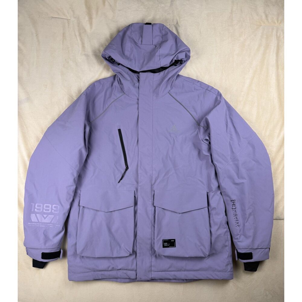 High Experience HIGH EXP 1999 Lavender Ski Snowboard Jacket Hooded Tech Shell
